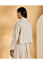 Women Beige Collared Button Front Blouse - 3