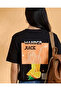 Women Black Back Print T-Shirt - 4