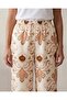 Women Beige Printed Wideleg Pants - 5