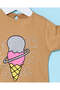 Infant Girls Brown Printed T-Shirt - 2