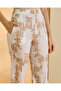 Women White And Beige Straight Fit Trousers - 4