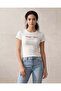 Women White Placement Print T-Shirt - 3