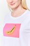 Women Crew Neck Short Sleeve Graphic Print T-Shirt, White - 3