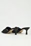 Women's Black Heeled Slippers Pc-55768 - 3