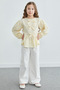 Striped Girls' Blouse with Bow Detail - 7