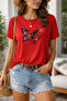 Butterfly Printed Cotton Relaxed Fit Round Neck Unisex T-Shirt
