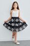 Elastic Waist Brode Embroidered Girls' Skirt