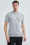Striped Crew Neck Knitwear T-Shirt - 5