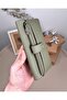 Genuine Leather Wallet with Phone Compartment and Zippered Card Holder 2134 - 3
