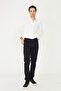 Black Straight Cut Modern Casual Jean Trousers - 5