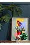 Colorful Collage Single Piece Wooden Framed Painting - 2