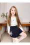 Girl's Embroidered Shorts and Skirt Two-Piece Holiday Outfit - 2