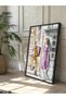 Street Artist and Woman One Piece Black Wooden Framed Painting