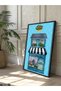 Blue Florist One Piece Black Wooden Framed Painting