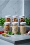 Glass Storage Jar with Vacuum White Lid Dry Food Storage Container 850 ml - 2