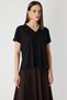 V-Neck T-Shirt with Chain on the Collar - 2