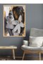 Gold Detailed Portrait of a Woman One Piece Wooden Framed Painting - 3