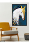 Gold Detailed Colorful Horse One Piece Black Wooden Framed Painting - 3