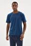 New Season Men's Crew Neck Short Sleeve Stylish Design Pajama Set - 4