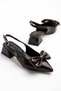 Pointed Toe Bow Detail Women's Heeled Shoes Zy-01 - 2