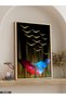 Colorful and Gold Butterfly One-Piece Wooden Framed Painting - 4