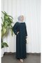 Plus Size Shoulder Stone Embellished Mother Dress Emerald Hnt1002 - 5