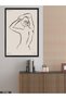 Minimalist Women's Poster One Piece Black Wooden Framed Painting - 3