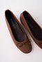Hi̇dden Hidden Heeled Leather Women's Ballerinas with Bow Detail - 2