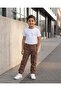 Boys Brown Knitted Denim Jogger - 6