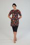 Garden Patterned Short Sleeve Tights Hijab Swimsuit - 3