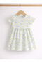 Infant Girls 2-Pack Rib Dresses (Daisy Floral & Cream Stripe) - 5