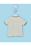 Infant Boys Cream Seersucker Polo Shirt - 4