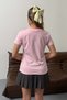 Women's Tulip Accessory 100% Cotton T-Shirt Pink - 26Y 26516 - 5