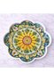 36 cm Floral Patterned Glass Decorative Tray |   Mediterranean Breeze |   Shine Solaria Art |   Colorful Flower Motif