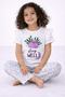 Girls’ Pajama Set – “Sleep Well” Frill Sleeve Top & Floral Print Pants - 5