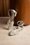 Norella Mesh Sequined Ankle Strap Open-Sided Evening Dress Shoes - 4