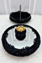 Black Vip Appliqued Mirrored Velvet Henna Night Tray Bride, Engagement Wedding Promise Ceremony - 3