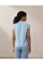 Women Blue Plain Casual Blouse - 2