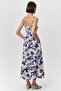 Slim Fit Midi Dress with Rope Straps and Pockets - 4