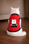 Red Wanted Van Printed Cat Tshirt Size m Cat Clothing (100% Cotton Combed)