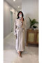 Vendra Ecru Belted Jacket Dress Set - 6