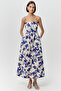 Slim Fit Midi Dress with Rope Straps and Pockets - 3
