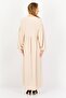 Women Pleated Maxi Dress, Beige - 4