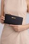 Women's Luxury Black Glitter Card Holder Wallet with Zipper - 4