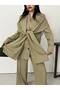 Women's Cape Detailed Set - Stylish and Practical Combination - 6