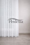 White Grek Flat Tulle Curtain with Cornice, Ready to Use, Heavily Pleated, with Lead Chain. - 3