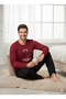 Men's Long Sleeve Pajama Set 2 Thread Raster Winter New Season - 2