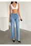 Skyline High Waist Cargo Detailed Wide Leg Jeans - 3