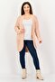 Women Knitted Long Sleeve Cardigan, Light Pink - 4