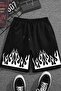 Trend Flame Patterned Men's Shorts Set – Casual & Street Fashion (2-Piece) - 2